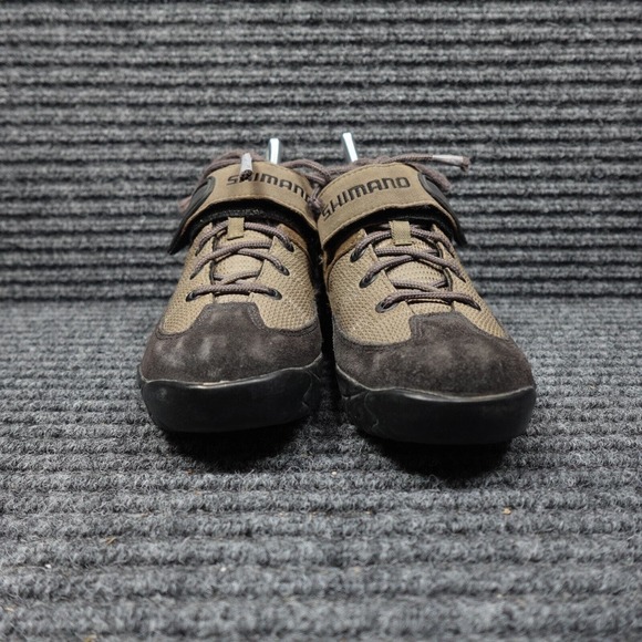 Shimano Mountain Bike Shoes Mens 6 Brown Black Suede Lace Up SH-M 038W - Picture 4 of 15